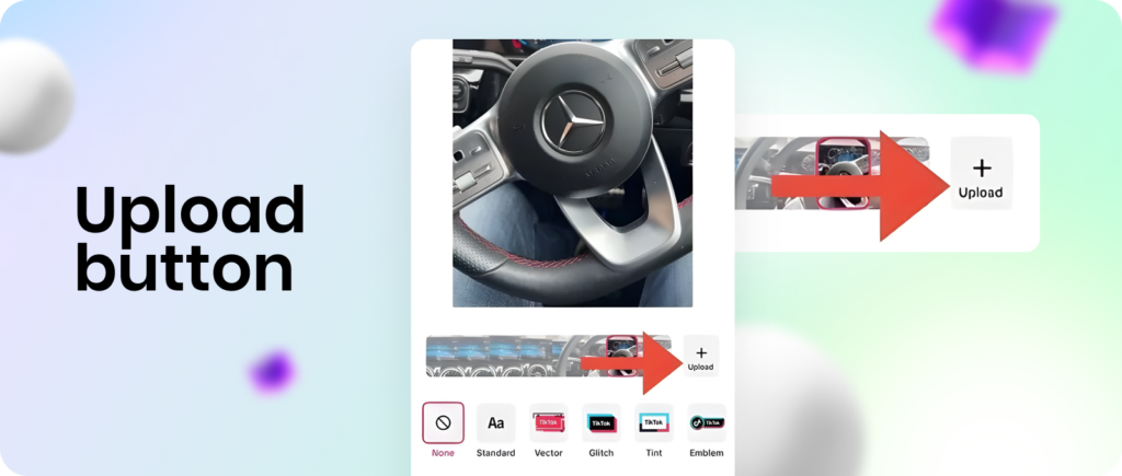 upload button