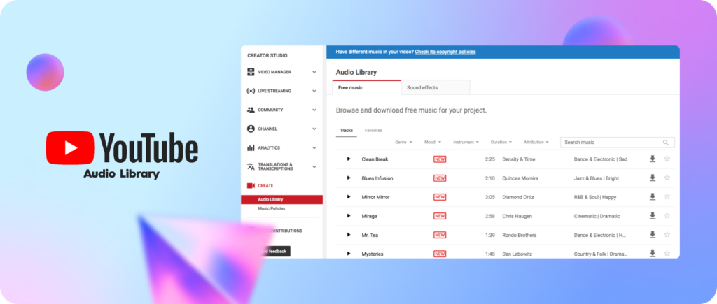 YouTube Audio Library